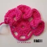 CROCHET PINK COLORFUL FLOWER PATTERN