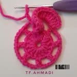 CROCHET PINK RED COLORFUL FLOWER PATTERN