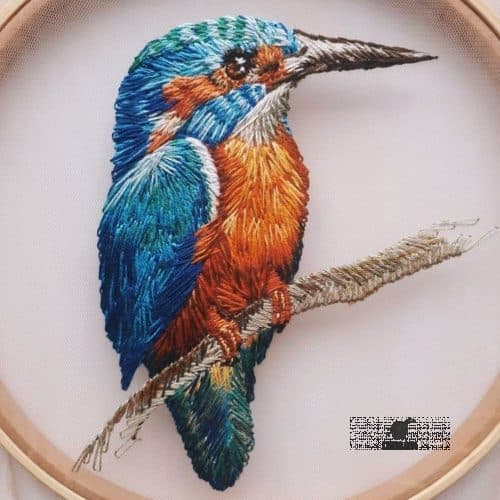 knitdo mebroidery bird