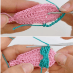 crochet slipper keychain