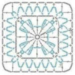 sunflower-crochet- granny square-pattern